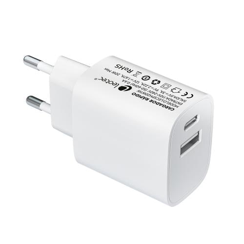 Cargador Leotec LECSPH20W2W
