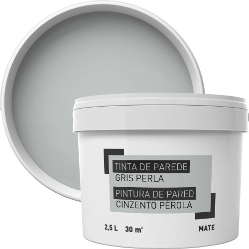 Pintura para paredes gris perla 2,5 l