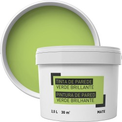 Pintura para paredes verde brillante 2,5 l