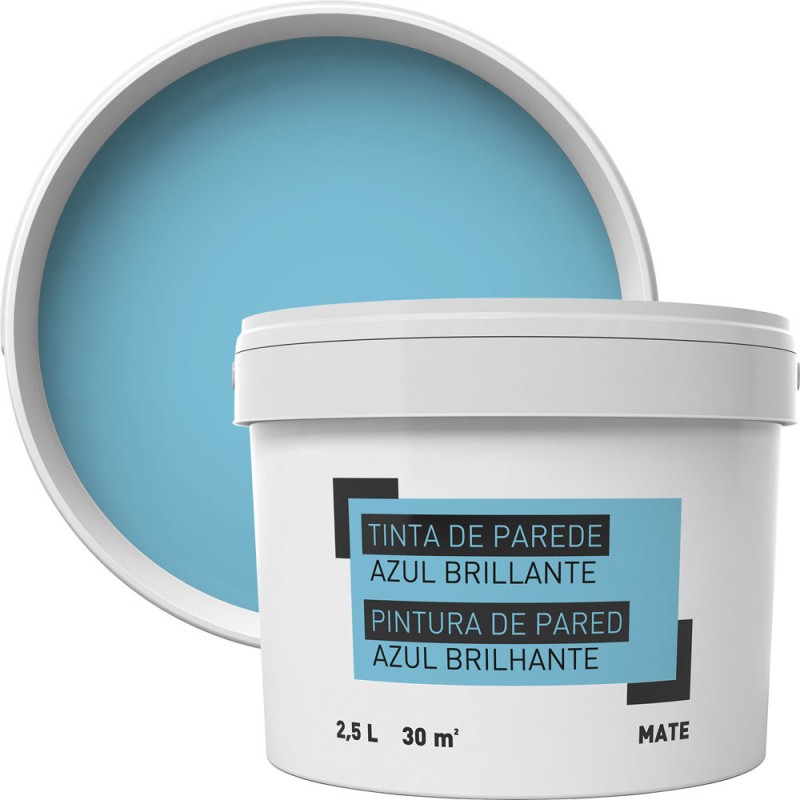 Pintura para paredes azul brillante 2,5 l