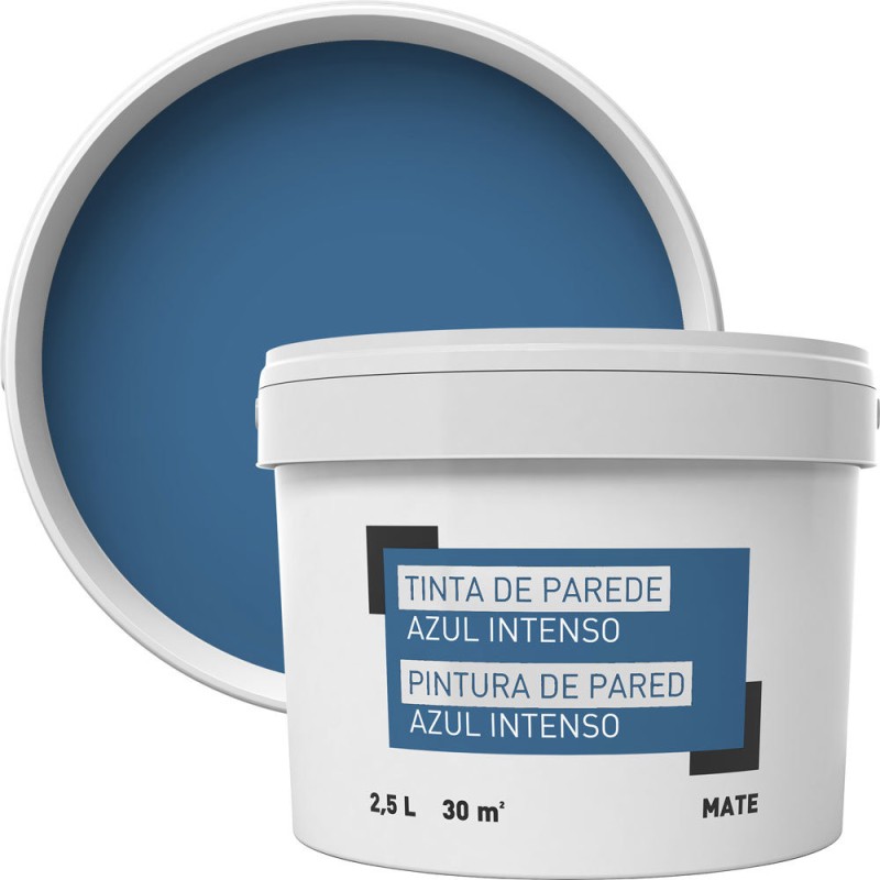 Pintura para paredes azul intenso 2,5 l