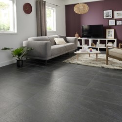 Suelo porcelánico piedra antracita 30x60 cm C1 Natural