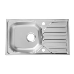 Fregadero inoxidable Turing 1 seno + escurridor 73x43,5cm