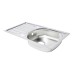 Fregadero inoxidable Turing 1 seno + escurridor 73x43,5cm