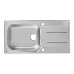 Fregadero inoxidable Lyell 1 seno + escurridor 100x50cm