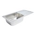 Fregadero inoxidable Lyell 1 seno + escurridor 100x50cm
