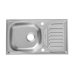 Fregadero inoxidable Turing 1 seno + escurridor 76x43,5cm