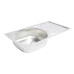 Fregadero inoxidable Turing 1 seno + escurridor 76x43,5cm