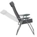 4 sillas de aluminio plegables con respaldo, antracita