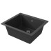 Fregadero resina negro mate Ising 1 seno 50x44cm Cooke & Lewis
