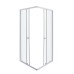 Mampara de ducha 80x80x185 cm Aluminio blanco 4mm Garian
