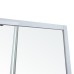Mampara de ducha 80x80x185 cm Aluminio blanco 4mm Garian