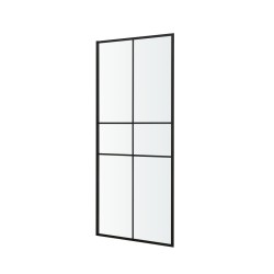 Mampara de ducha fija 80 cm Negro nate Izza