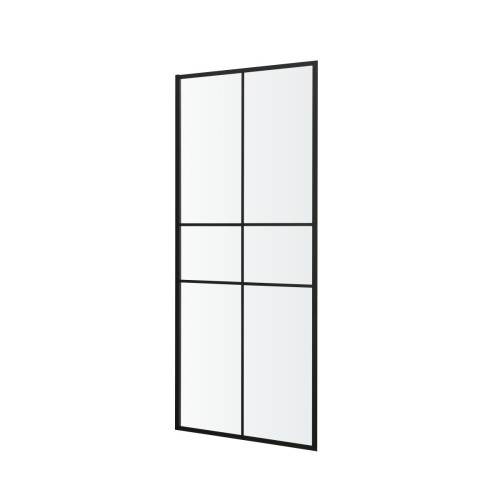 Mampara de ducha fija 80 cm Negro nate Izza