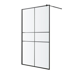 Mampara de ducha fija Izza negro 100cm