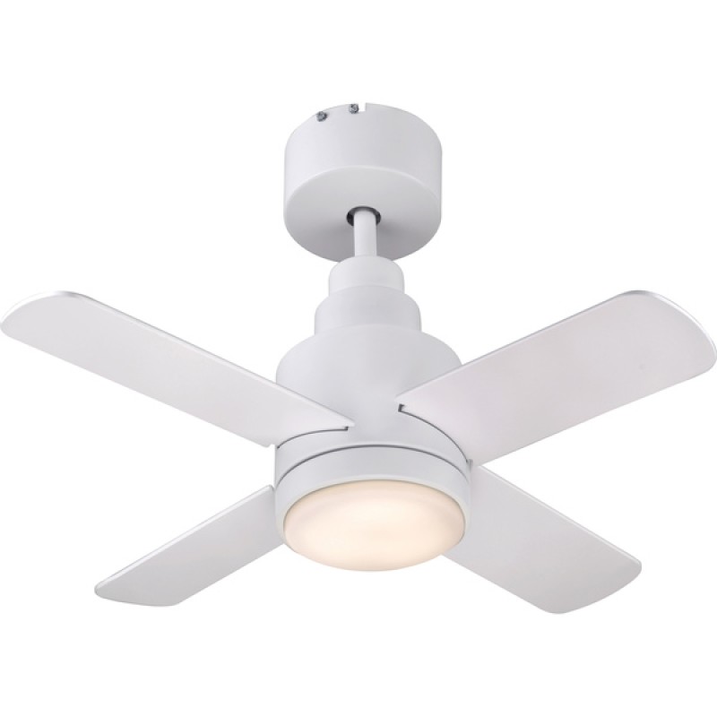 Ventilador de techo con luz Ignacius DC 4 aspas reversibles 76 cm blanco