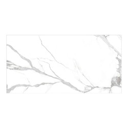 Suelo porcelánico rectificado gran formato mármol blanco pulido 60x120 cm Nisida