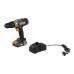 Taladro percutor 1x2Ah con 74 accesorios Titan