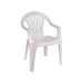 Silla de jardín Monoblock braga blanco 56x54x80cm