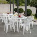 Mesa de jardín redonda blanca ø90 cm