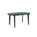 Mesa de jardín ovalada verde 140x72x83 cm