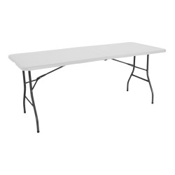 Mesa plegable rectangular para catering blanco 240x74cm Thinia Home
