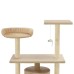 vidaXL Rascador para gatos con postes rascadores de sisal 95 cm beige