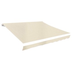vidaXL Tela de repuesto para toldo crema 280x245 cm poliéster