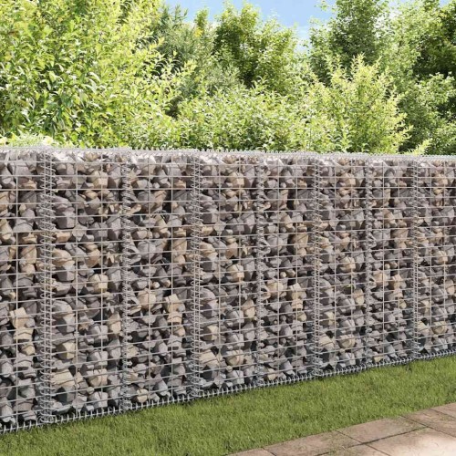 vidaXL Muro de gaviones con cubiertas acero galvanizado 20x20x100 cm