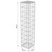 vidaXL Muro de gaviones con cubiertas acero galvanizado 20x20x100 cm