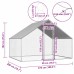 vidaXL Jaula gallinero de exterior de acero galvanizado 2,75x2x1,92 m