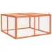 vidaXL Conejera de madera maciza de abeto 124x120x60 cm