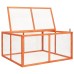 vidaXL Conejera de madera maciza de abeto 124x120x60 cm
