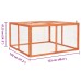 vidaXL Conejera de madera maciza de abeto 124x120x60 cm