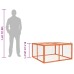 vidaXL Conejera de madera maciza de abeto 124x120x60 cm