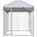 vidaXL Perrera de exterior con toldo 382x192x225 cm