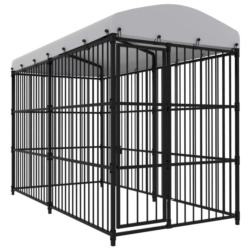 vidaXL Perrera de exterior con techo 300x150x210 cm