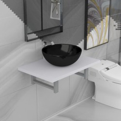 vidaXL Conjunto de muebles de baño 2 piezas cerámica blanco