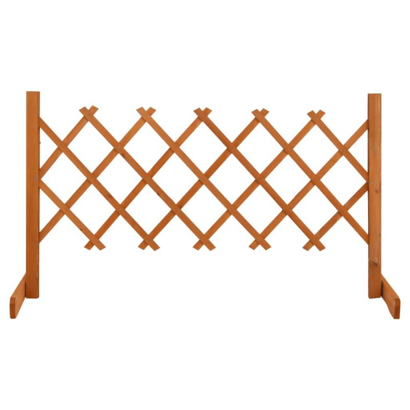 vidaXL Valla de jardín enrejada madera maciza abeto naranja 120x60 cm
