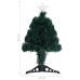 vidaXL Árbol de Navidad preiluminado con soporte y LED fibra óptica 64 cm