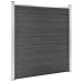 vidaXL Juego de paneles de valla WPC negro 526x186 cm