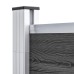 vidaXL Juego de paneles de valla WPC negro 526x186 cm