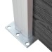 vidaXL Juego de paneles de valla WPC negro 526x186 cm