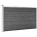 vidaXL Set de paneles de valla WPC negro 699x105 cm