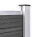 vidaXL Set de paneles de valla WPC negro 699x105 cm