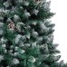 vidaXL Árbol de Navidad helado con LEDs, bolas y piñas 240 cm