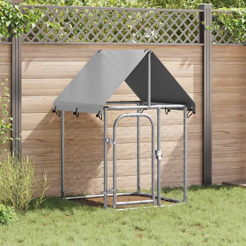 vidaXL Perrera de exterior con tejado 100x100x150 cm