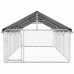 vidaXL Perrera de exterior con tejado 600x200x150 cm