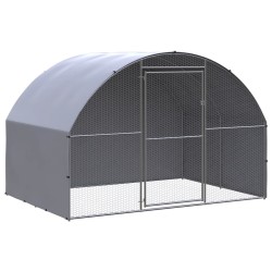 vidaXL Gallinero de exterior de acero galvanizado 3x2x2 m