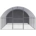 vidaXL Gallinero de exterior de acero galvanizado 3x4x2 m